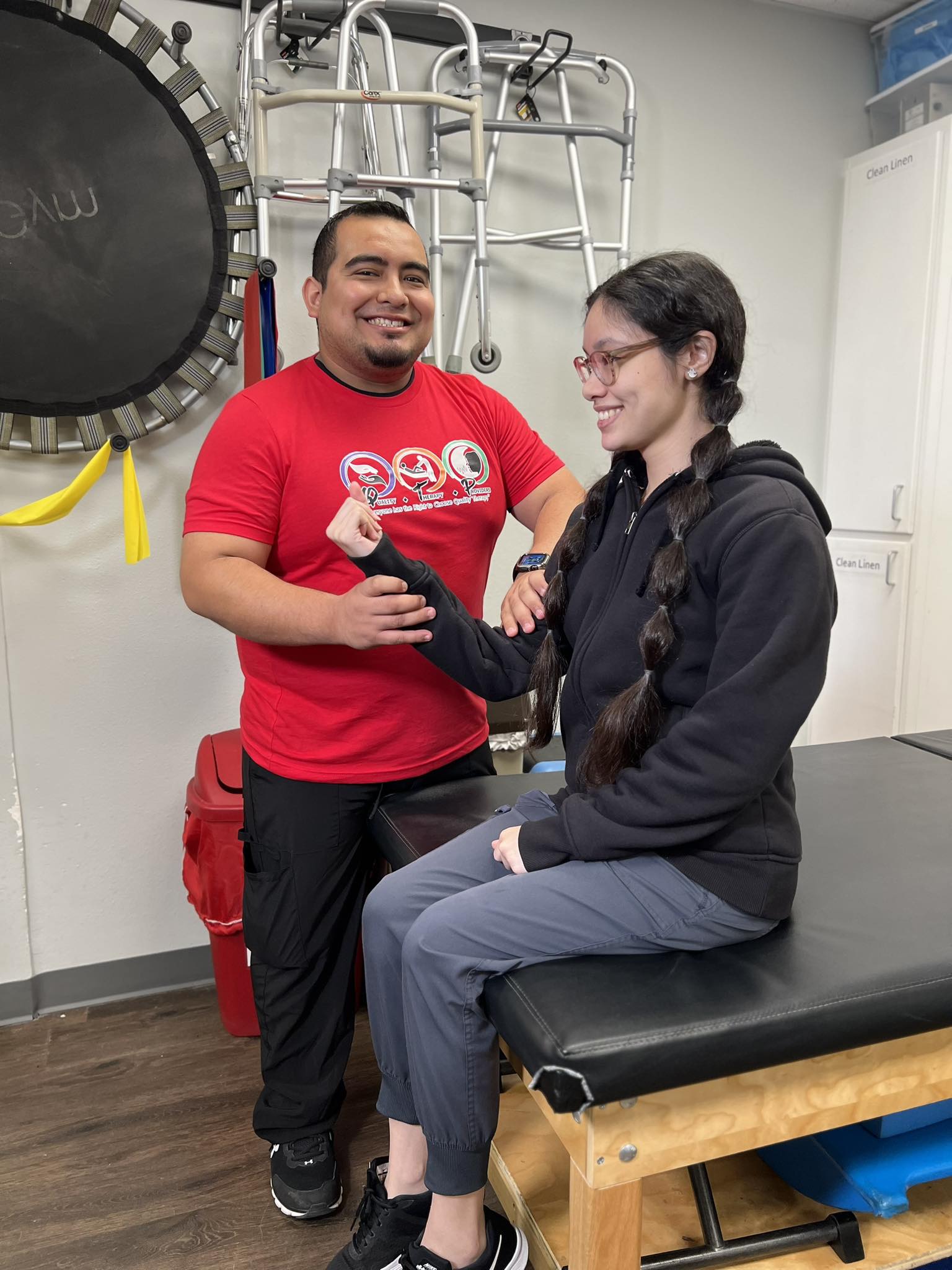 Physical therapy session
